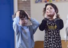 Kinderen tijdens een workshop